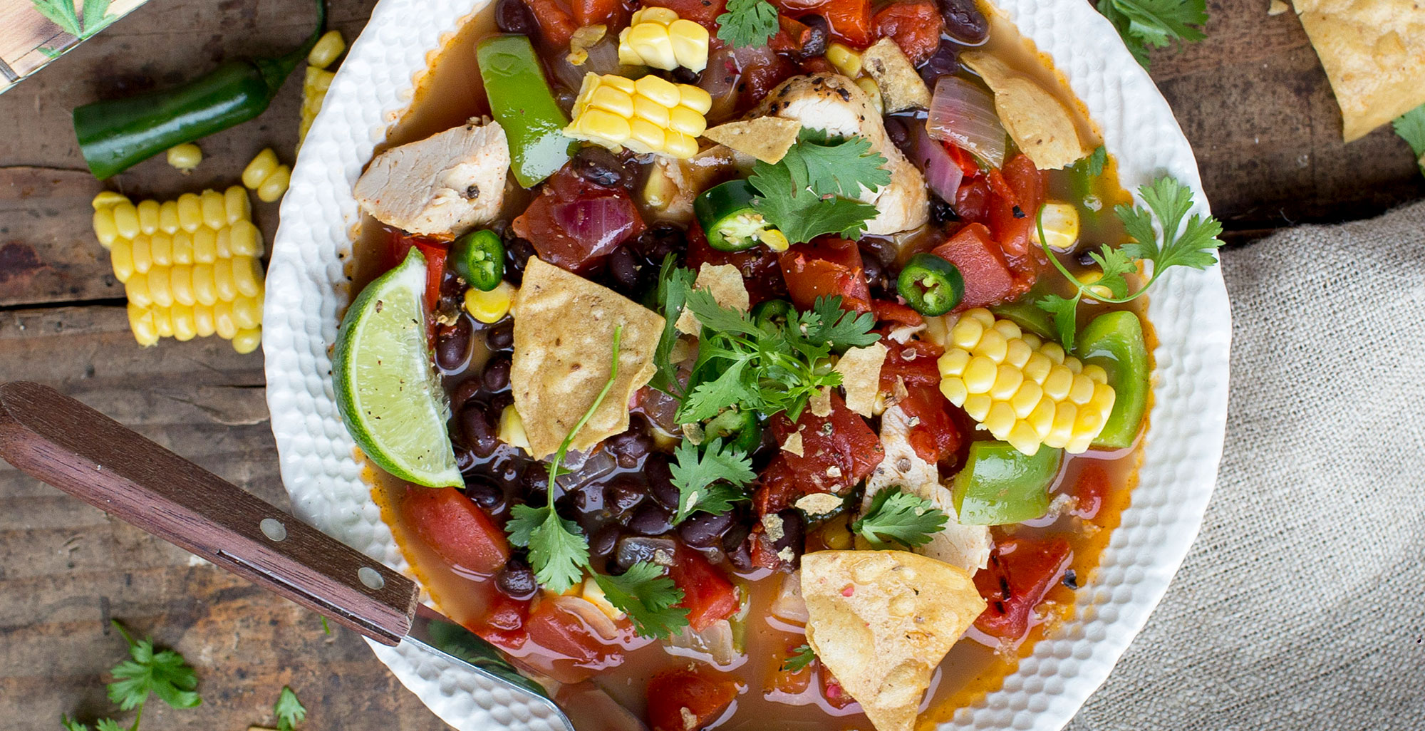One Pot Chicken Tortilla soup with Bone Broth | Pacific Foods® Recipes