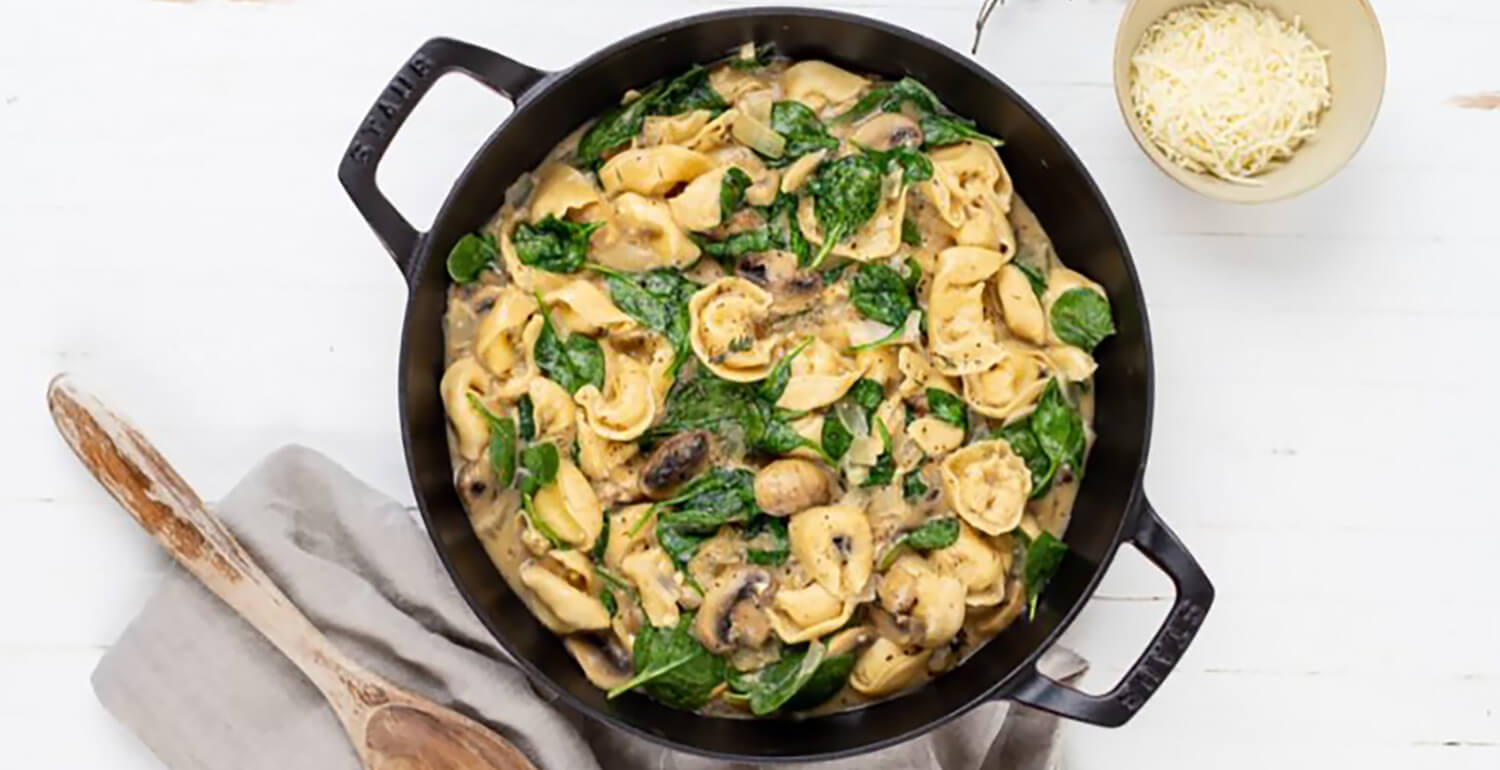 One Pot Creamy Mushroom Tortellini Pacific Foods