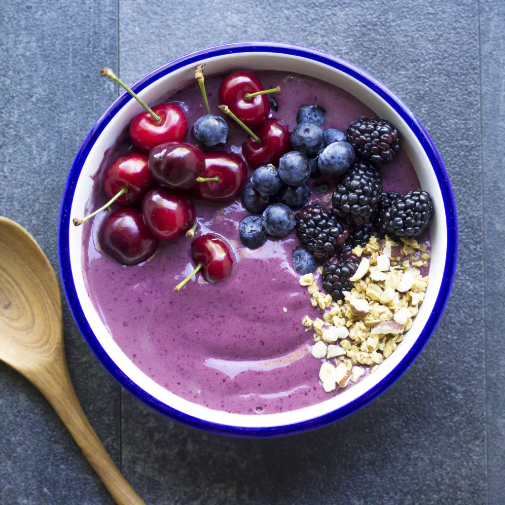 Chocolate Cherry Acai Bowl Recipe Pacific Foods