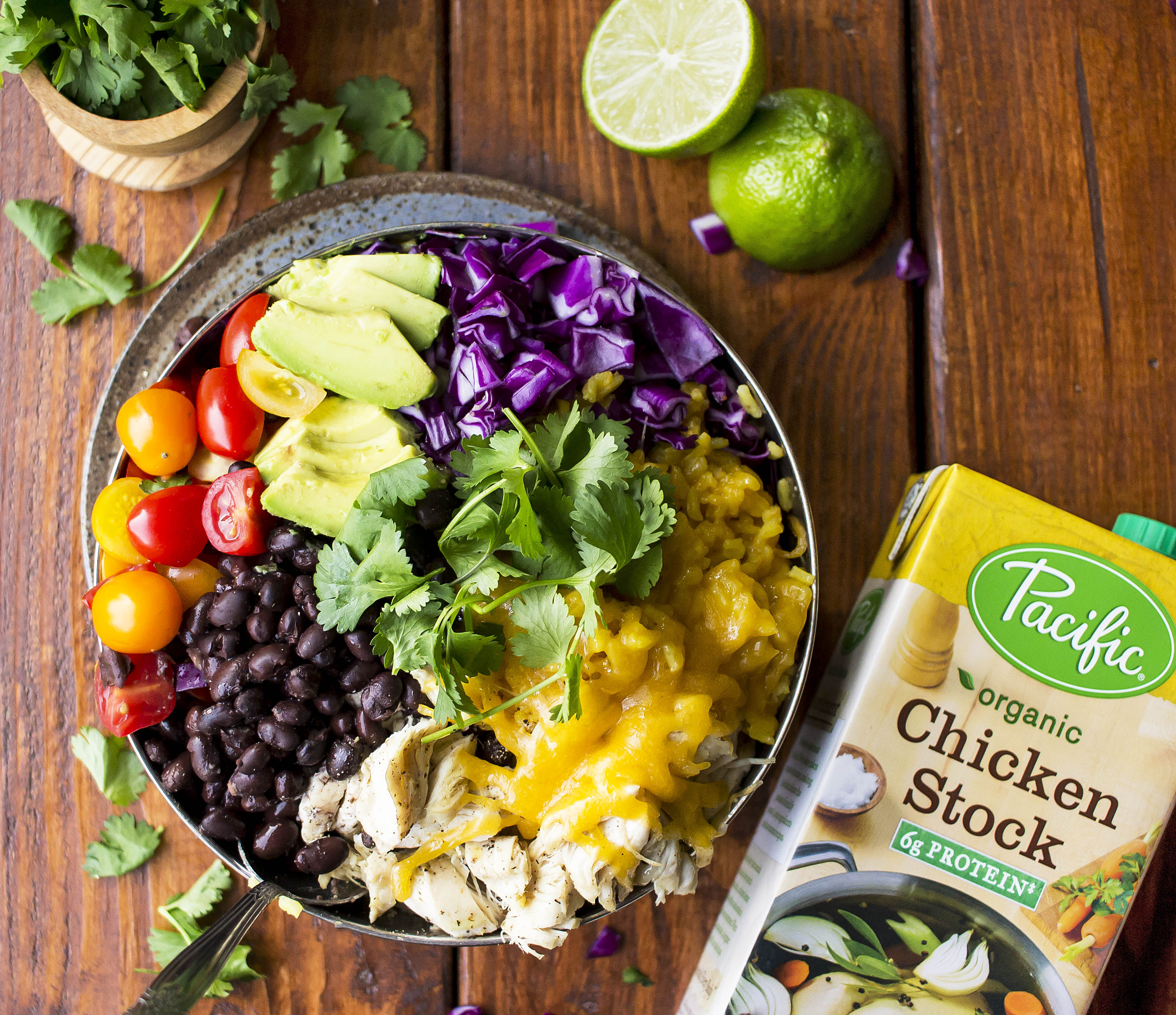 Shredded Chicken Burrito Bowl Recipe Pacific Foods