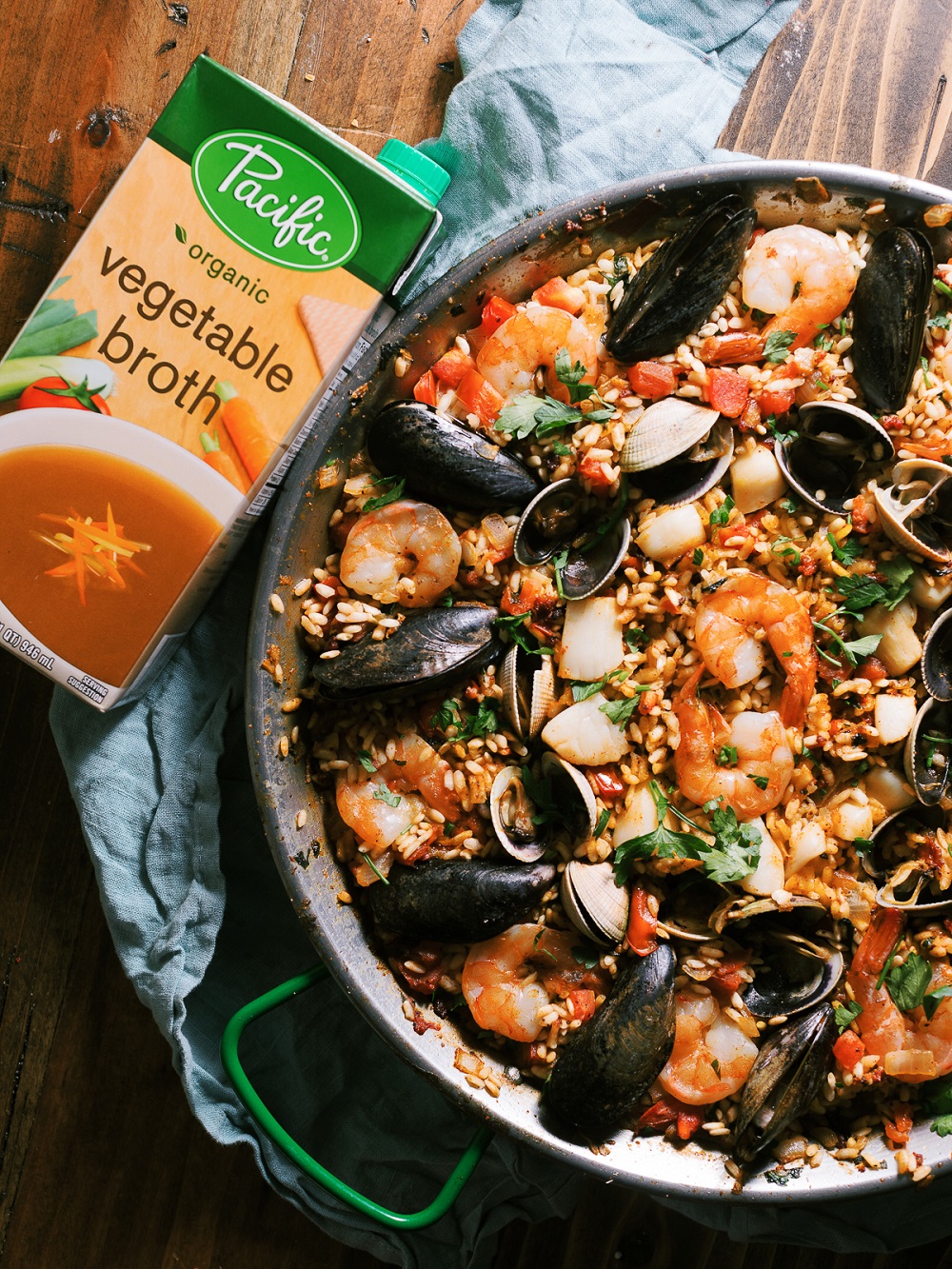 Spicy Seafood Paella Recipe - Pacific Foods