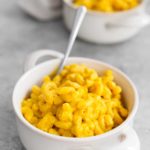 macaroni and cheese made with sweet potatoes and cashew plant based beverage
