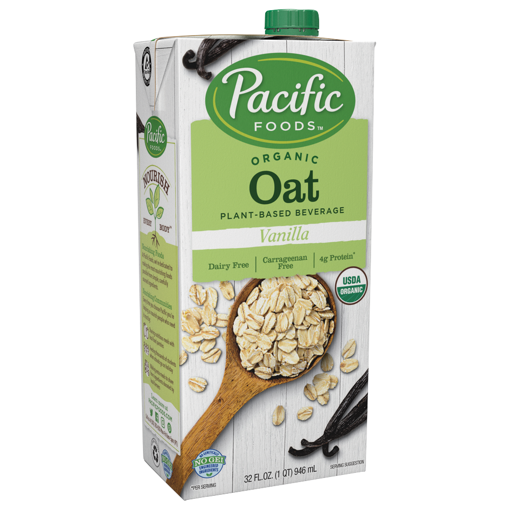 Organic Oat Plant-Based Beverage – Vanilla - 32oz | Pacific Foods