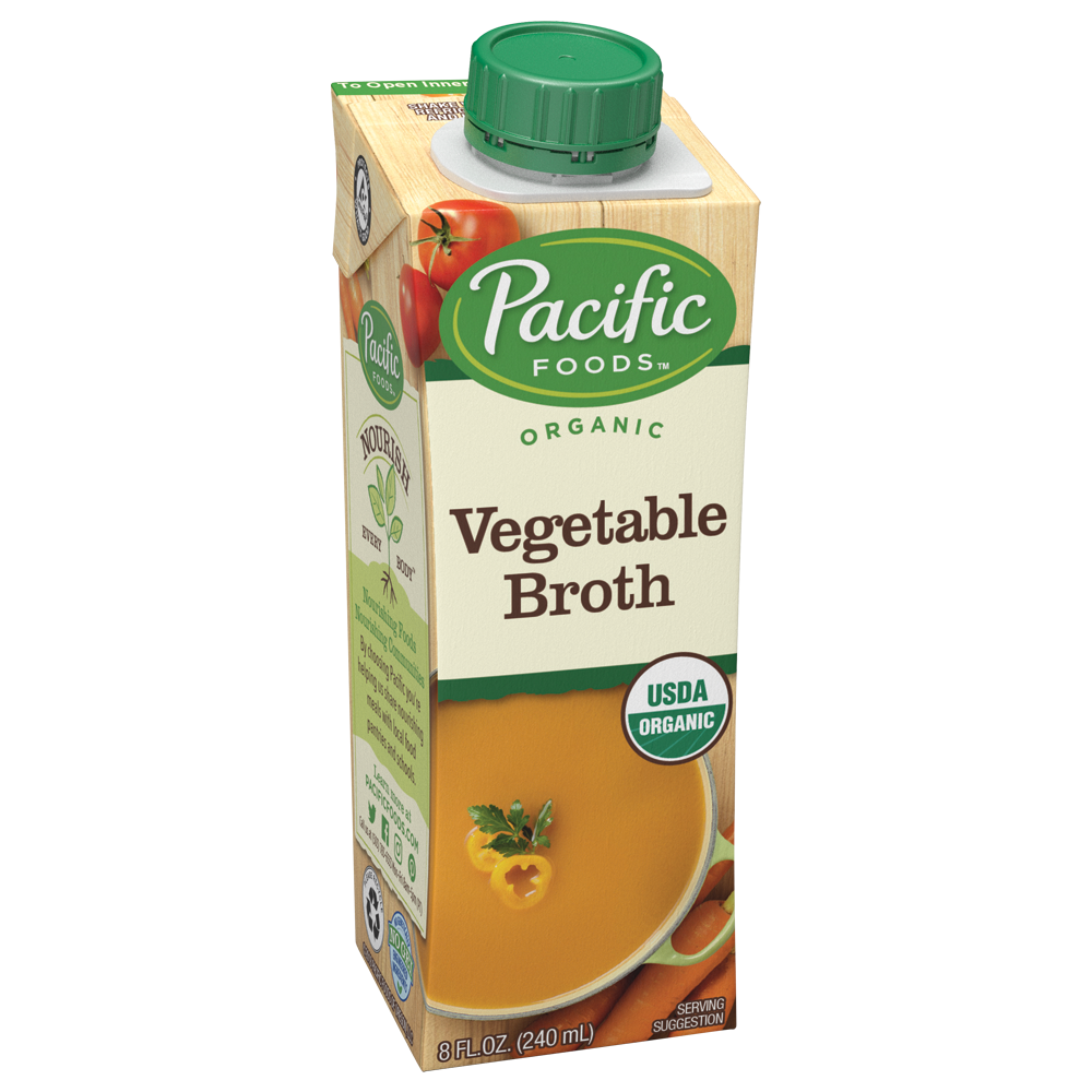 Organic Vegetable Broth Single Serve 8oz Pacific Foods