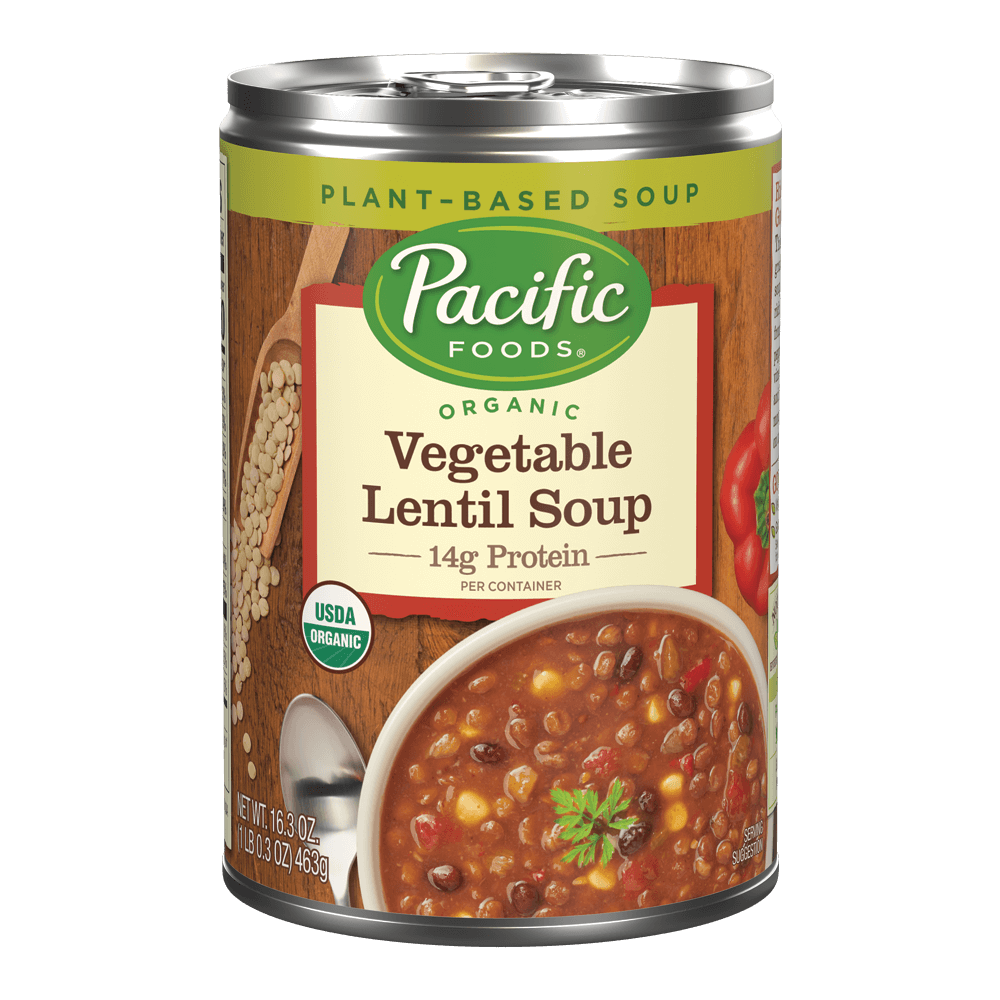 Organic Vegetable Lentil Soup 16.3oz Pacific Foods