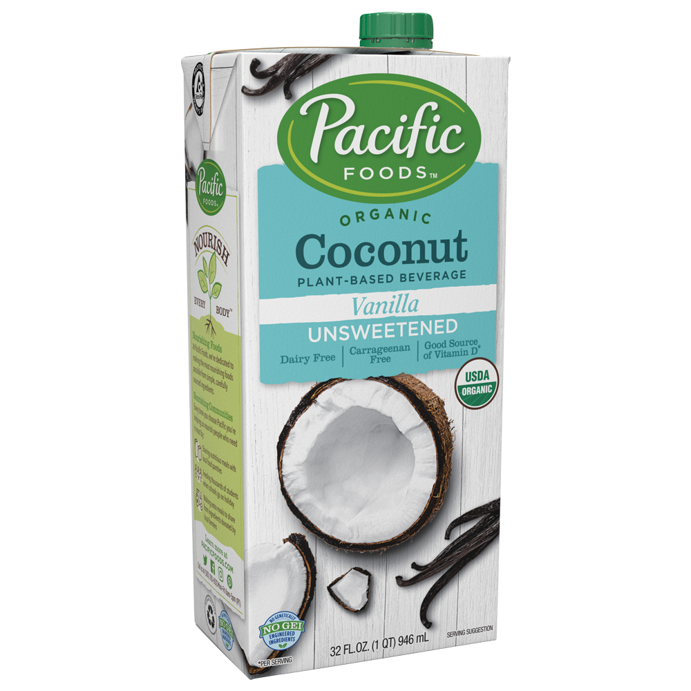 Organic Unsweetened Coconut Beverage Vanilla 32oz Pacific Foods