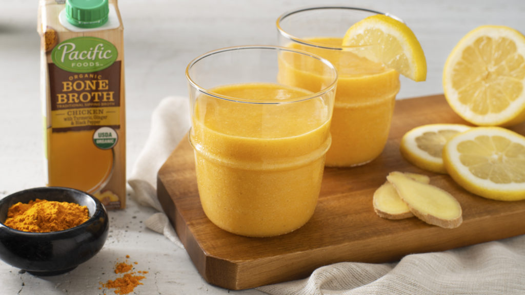Turmeric Bone Broth Shake Recipe Pacific Foods