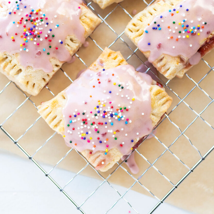An image of prepared Gluten-Free Strawberry Pastry Tarts made with strawberries and Pacific Foods® Organic Coconut Unsweetened Original Beverage.