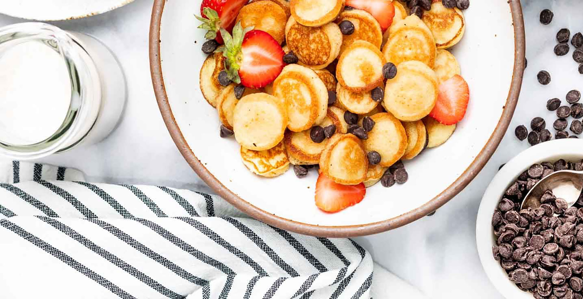 An image of prepared Keto Pancake Cereal made with almond flour, eggs, Pacific Foods® Organic Unsweetened Almond Original Beverage and coconut oil.