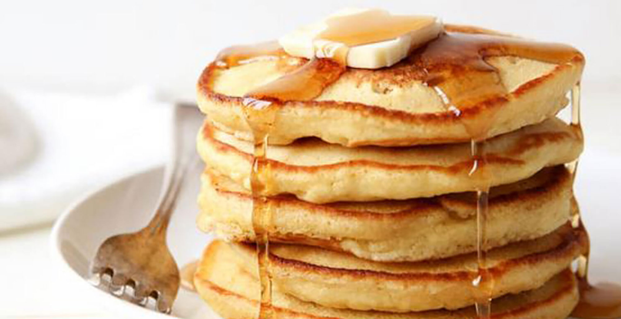 An image of prepared Non-Dairy Hemp Pancakes made with flour, sugar, Pacific Foods® Hemp Original Beverage and coconut oil.