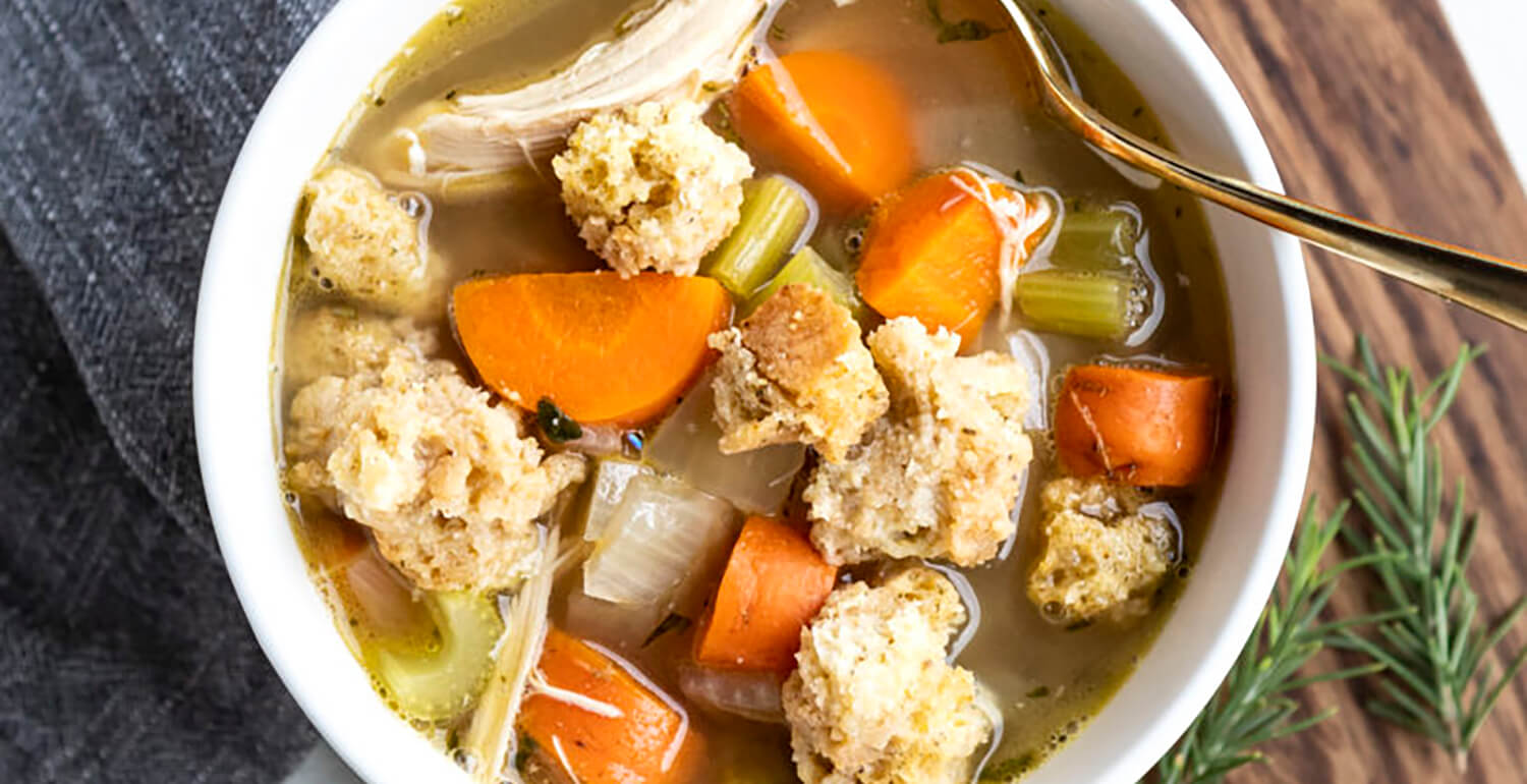 Remarkable Rosemary Turkey Soup over Stuffing - Pacific Foods